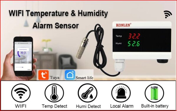 TLL* Professional wifi thermometer humiditymeter history alarms € 90,00