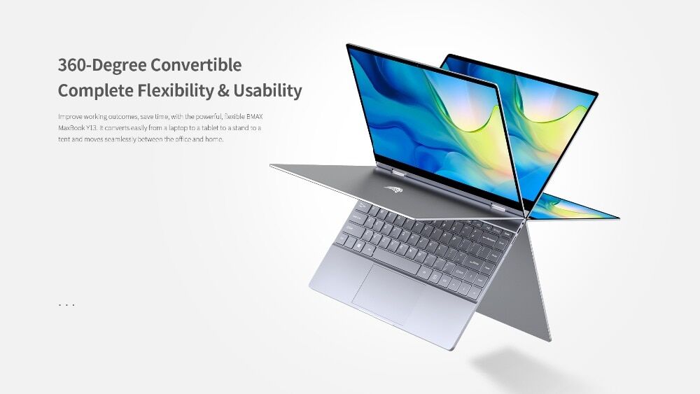 Convertible touch laptop 13.3'' 2in1 8GB/256GB BMAX Y13 € 0,00
