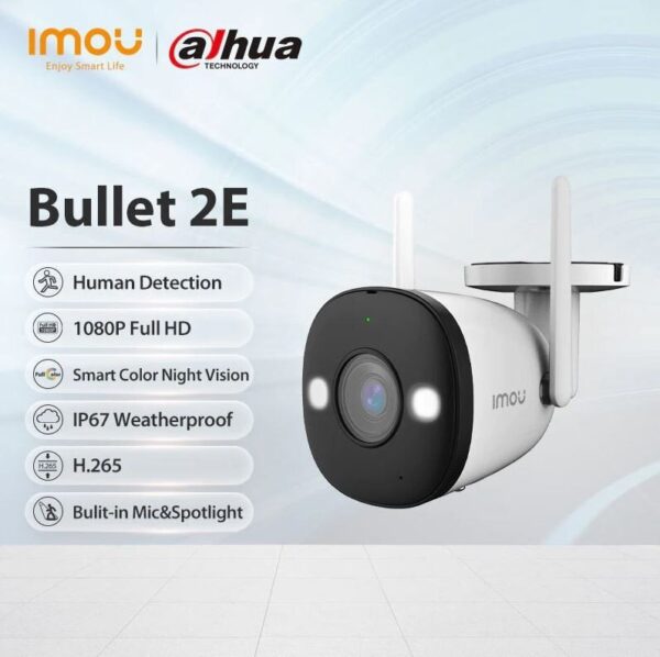 Цветные камеры безопасности Wi-Fi ночного видения Dahua Imou 2E 4MP для улицы
