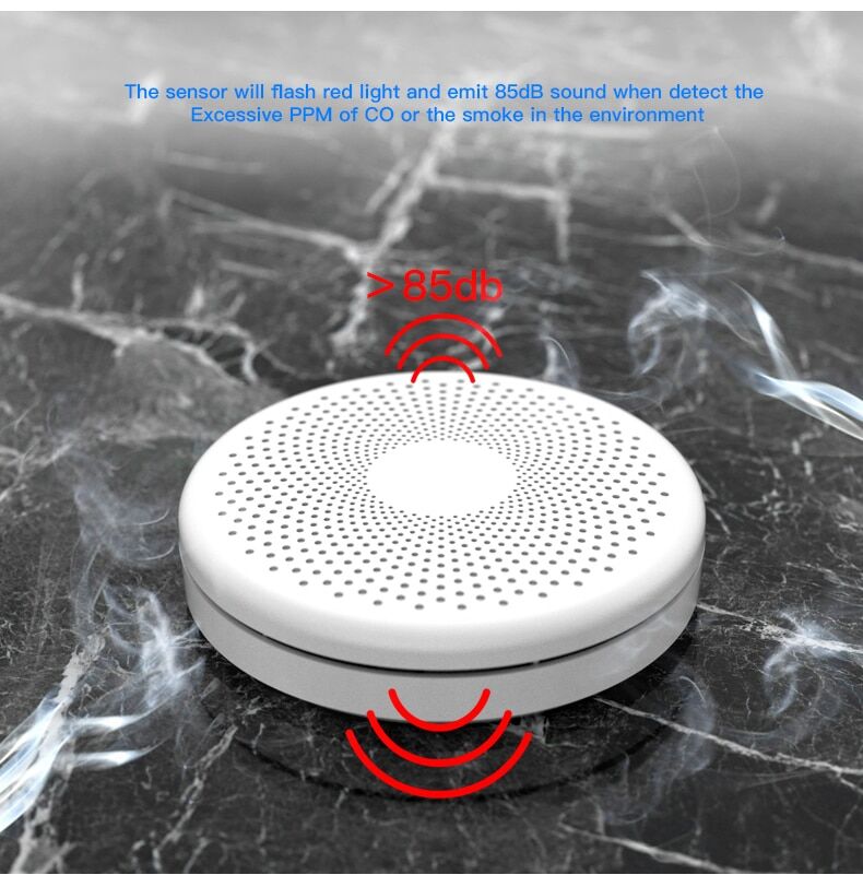 Best wifi CO and smoke detector alarm 2 in 1 Tuya Xindum € 43,34