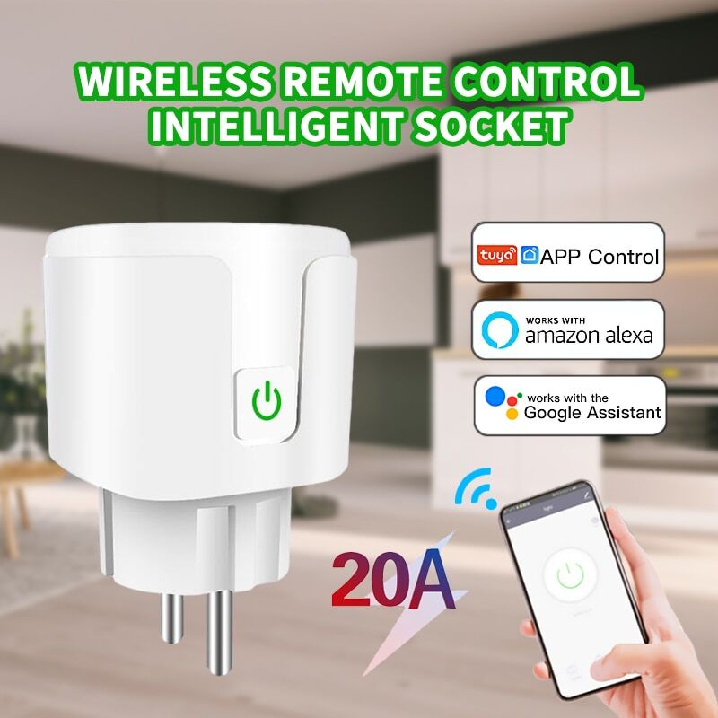 TLL*>Smart socket power monitor 20A wifi voice Tuya Smart Life € 19,00