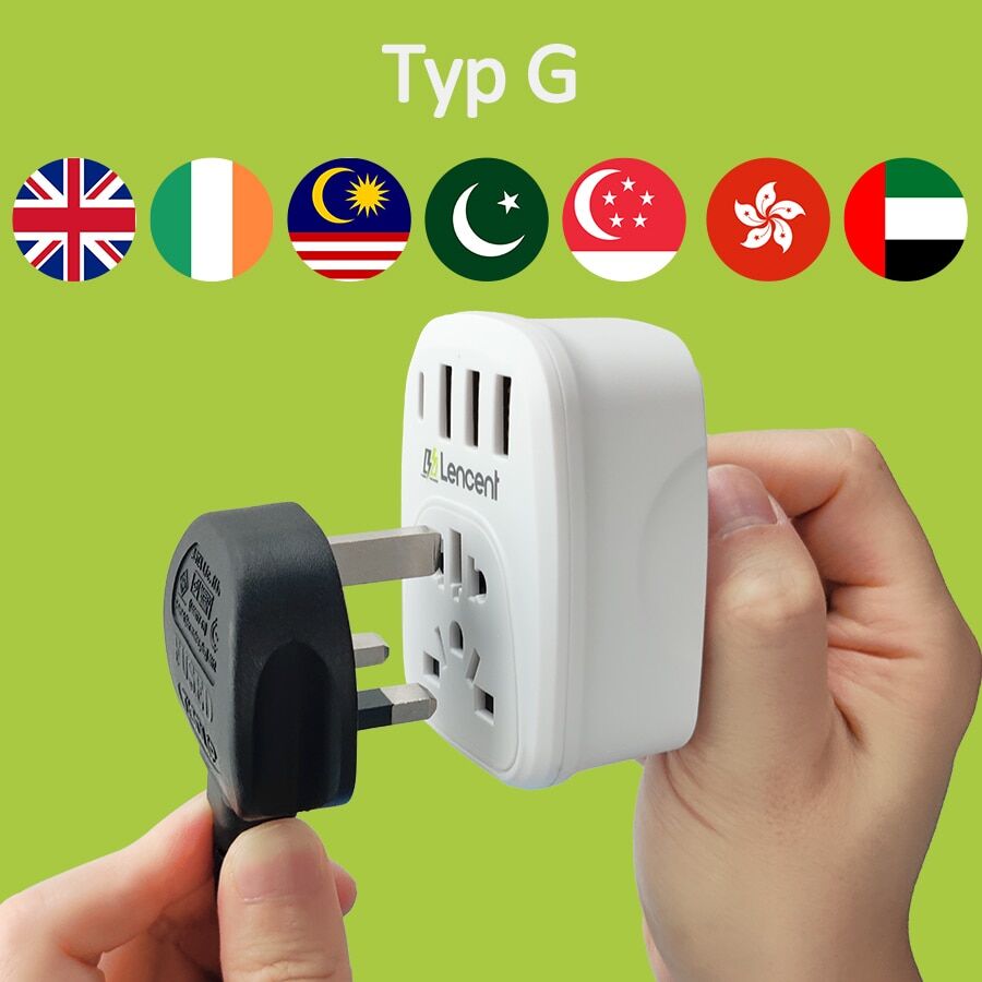 Plug USB travel adapter World to EU 110V-220V 4000W overload protection € 28,79
