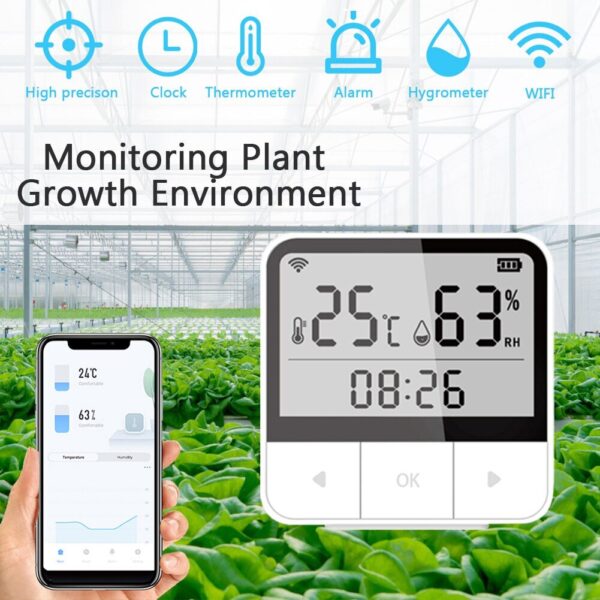 Smart wifi temperature humidity meter Tuya ACJ for home or plants € 22,85