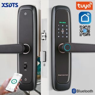 Labākā wifi pirkstu nospiedumu durvju slēdzene ar Tuya kodu viedkarti dzīvokļa birojam AirBnb