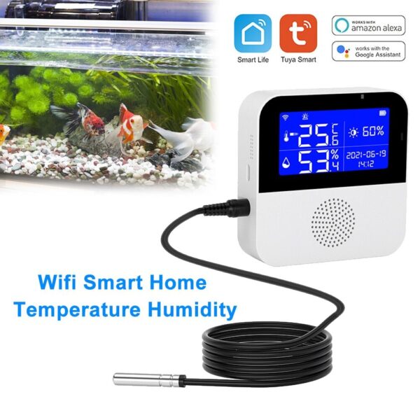 Tuya wifi temperature humidity sensor for plants aquarium winery ACJ