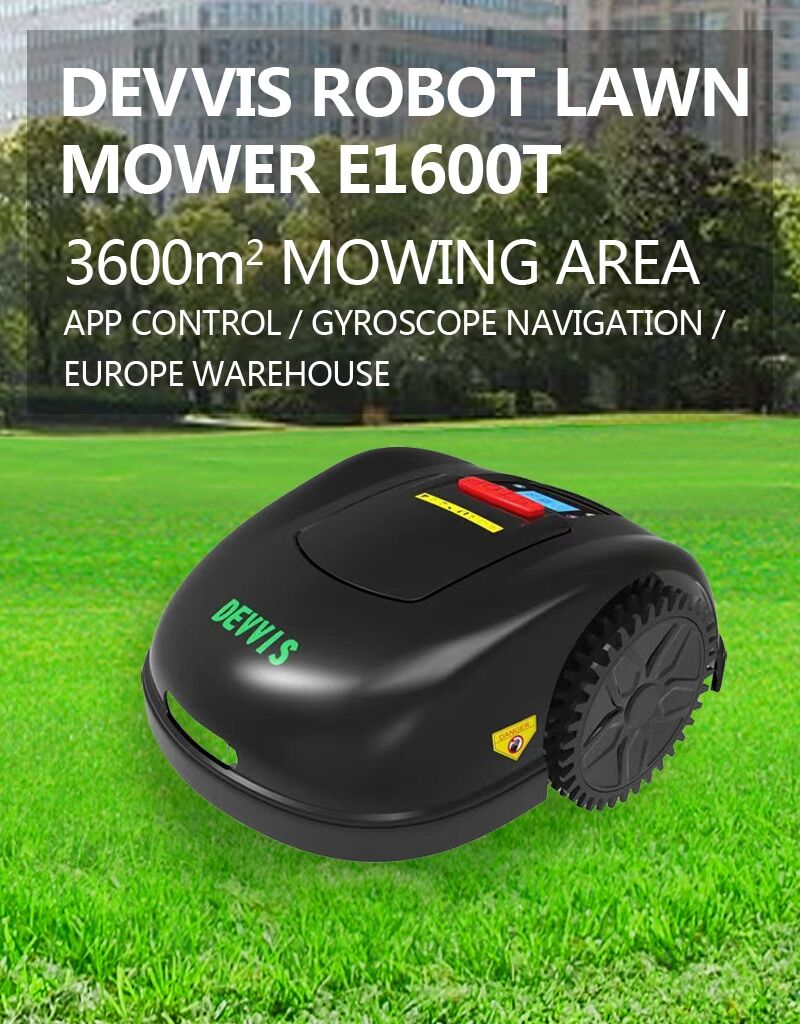 Lawn mower robot 3600m2 with wifi cutting width 28cm DEVVIS E1600T 2-y warranty € 1530,14