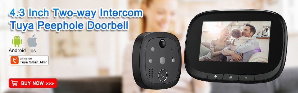 Best wifi doorbell camera with motion detection 4.3” screen 720P € 106,07