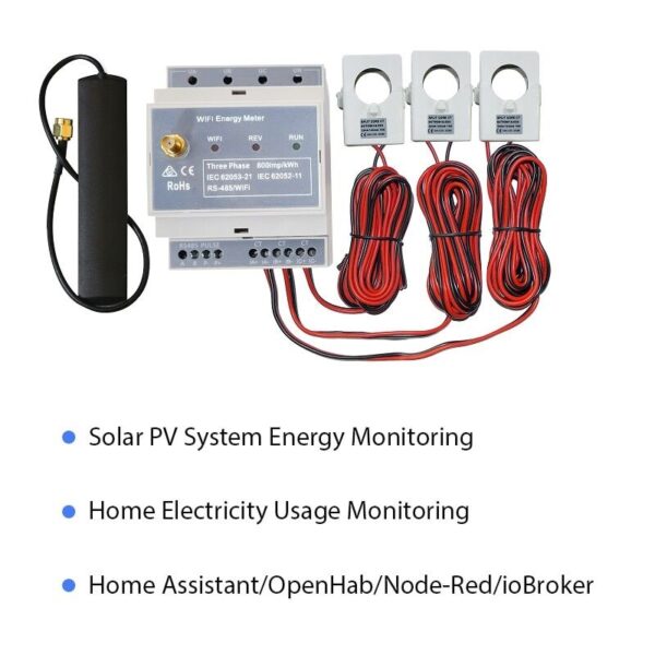 Wifi energy monitor WEM3080T 380V 250A powermeter with app