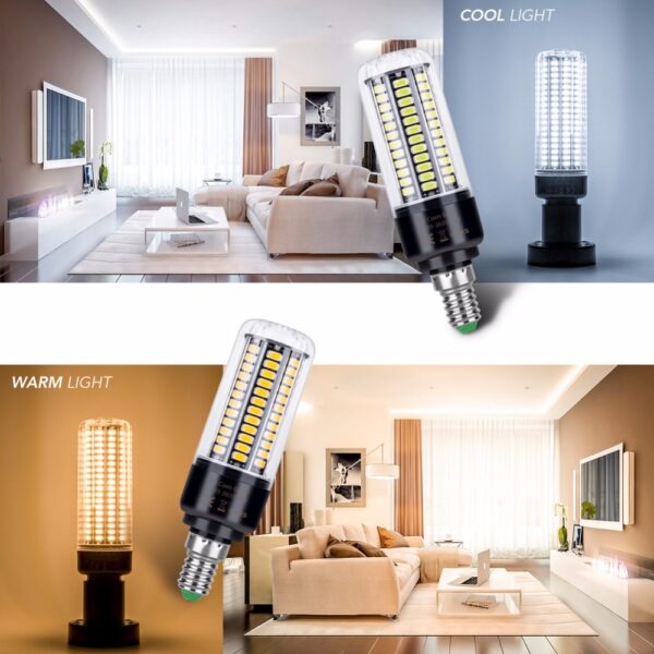 220V quality LED corn bulb E14 E27 3.5W 5W 7W 9W 12W 15W 20W no flicker € 4,83