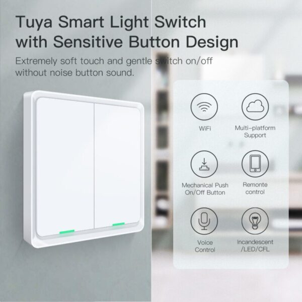 Wifi smart light switch 220V 10A Tuya voice controlled € 34,55