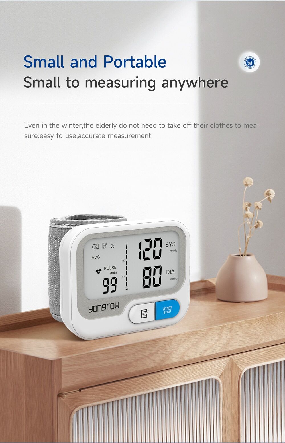 Digital wrist blood pressure monitor Yongrow YK-BPW5 € 36,79