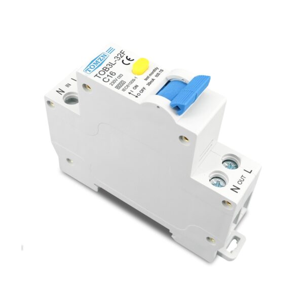 RCBO breaker 1P+N 6KA residual current circuit breaker with overcurrent protection 230V 50/60Hz € 18,21
