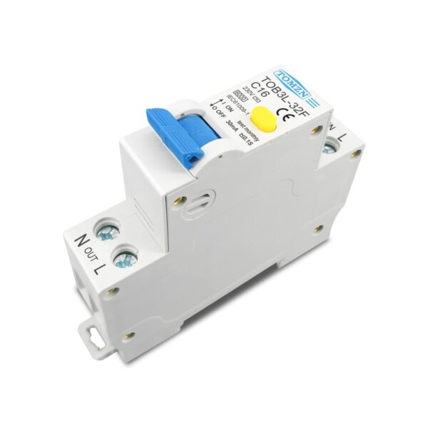 RCBO breaker 1P+N 6KA residual current circuit breaker with overcurrent protection 230V 50/60Hz € 18,44