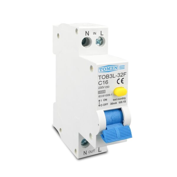 RCBO breaker 1P+N 6KA residual current circuit breaker with overcurrent protection 230V 50/60Hz € 18,44