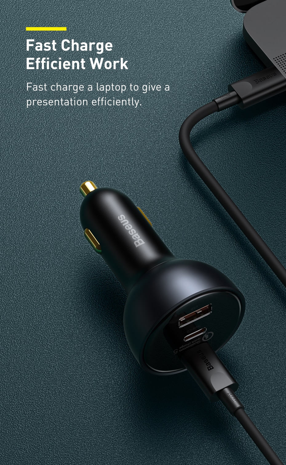 Laptop Car Charger USB-C 160W QC 5.0 Quick Charging PPS PD3.0 € 65,48