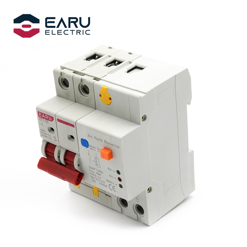 AFCI arc fault protector 32A 2P overload earth leakage short circuit voltage lightning protector € 126,47