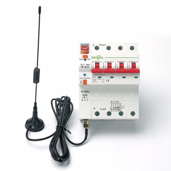 Tuya wifi 4P RCBO protector energy meter three phase 100V-280V 1A-80A adjustable € 136,06