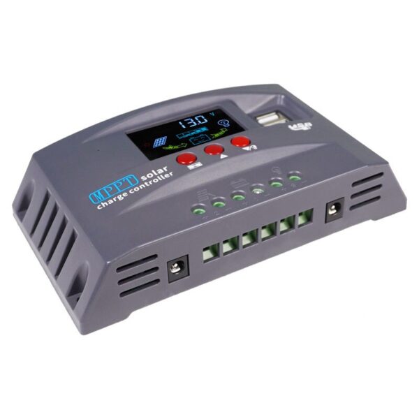 MPPT Controller illuminated 10A-30A 12V/24V auto solar charge controller 50VDC For Lithium Lifepo4 GEL Lead Acid € 20,44