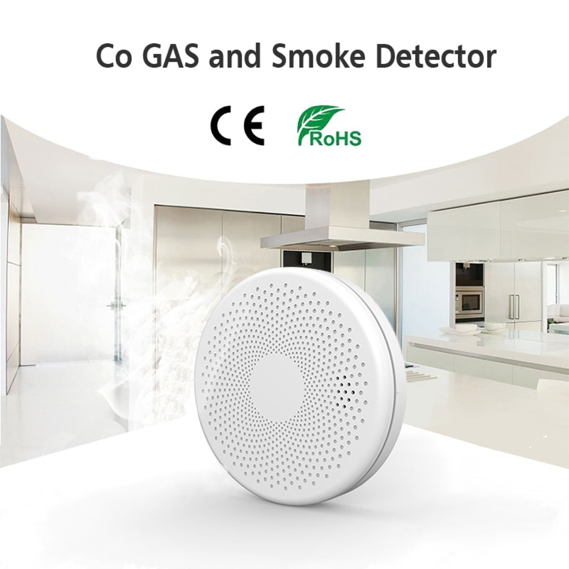 2 in 1 wifi smoke CO alarm detector sensor with Smart Life app € 39,82