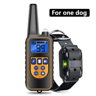 Беспроводной ошейник для дрессировки собак радиусом 800 м с радиочастотным пультом дистанционного управления