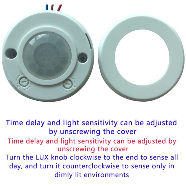 Ceiling motion sensor switch PIR 220V 110V high sensitivity 120 degree delay adjustable € 11,66