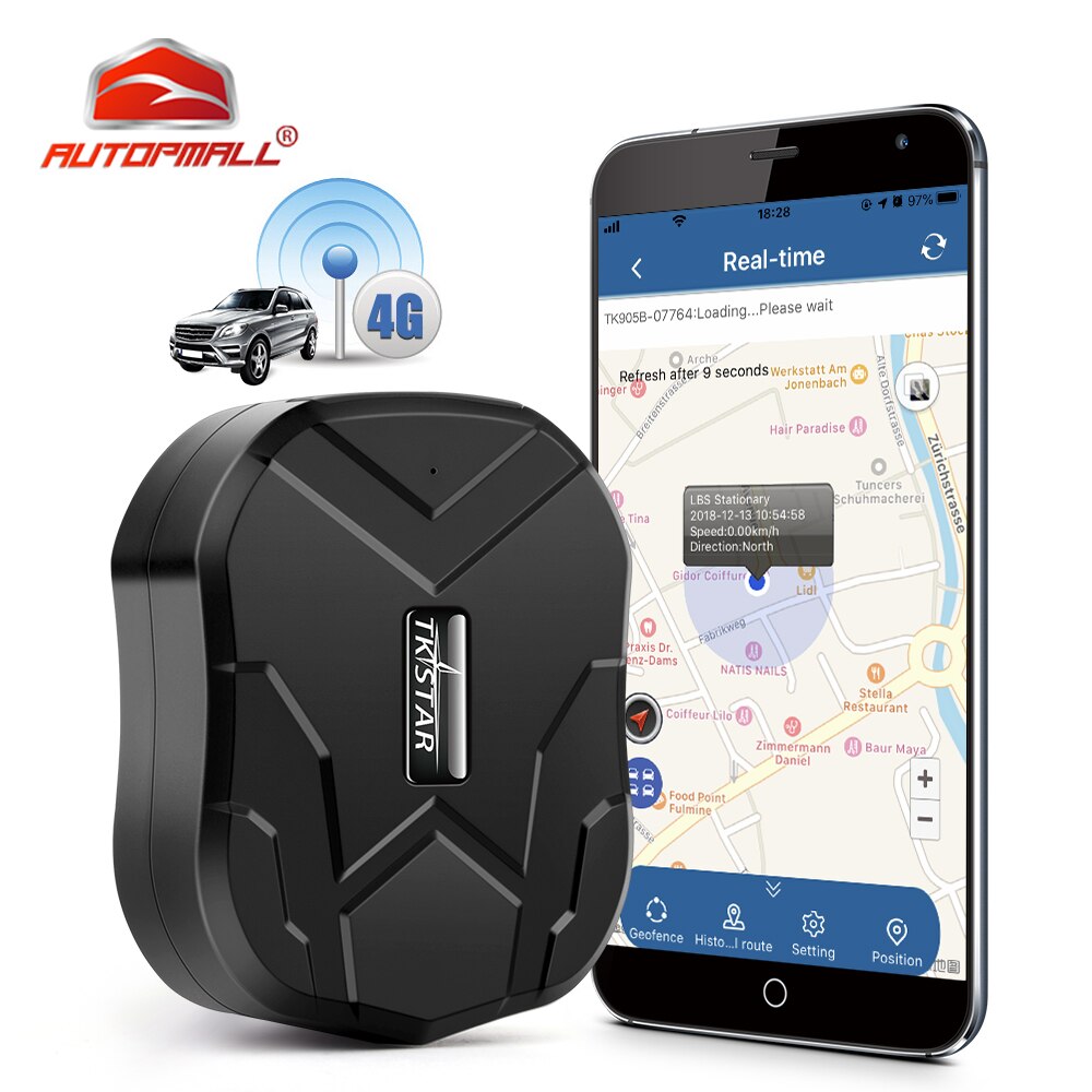 Magnetic 4G GPS tracker usb 10000mAh for Maps history waterproof alarm TKSTAR TK905 (€ 113,49) - smartlife.ee