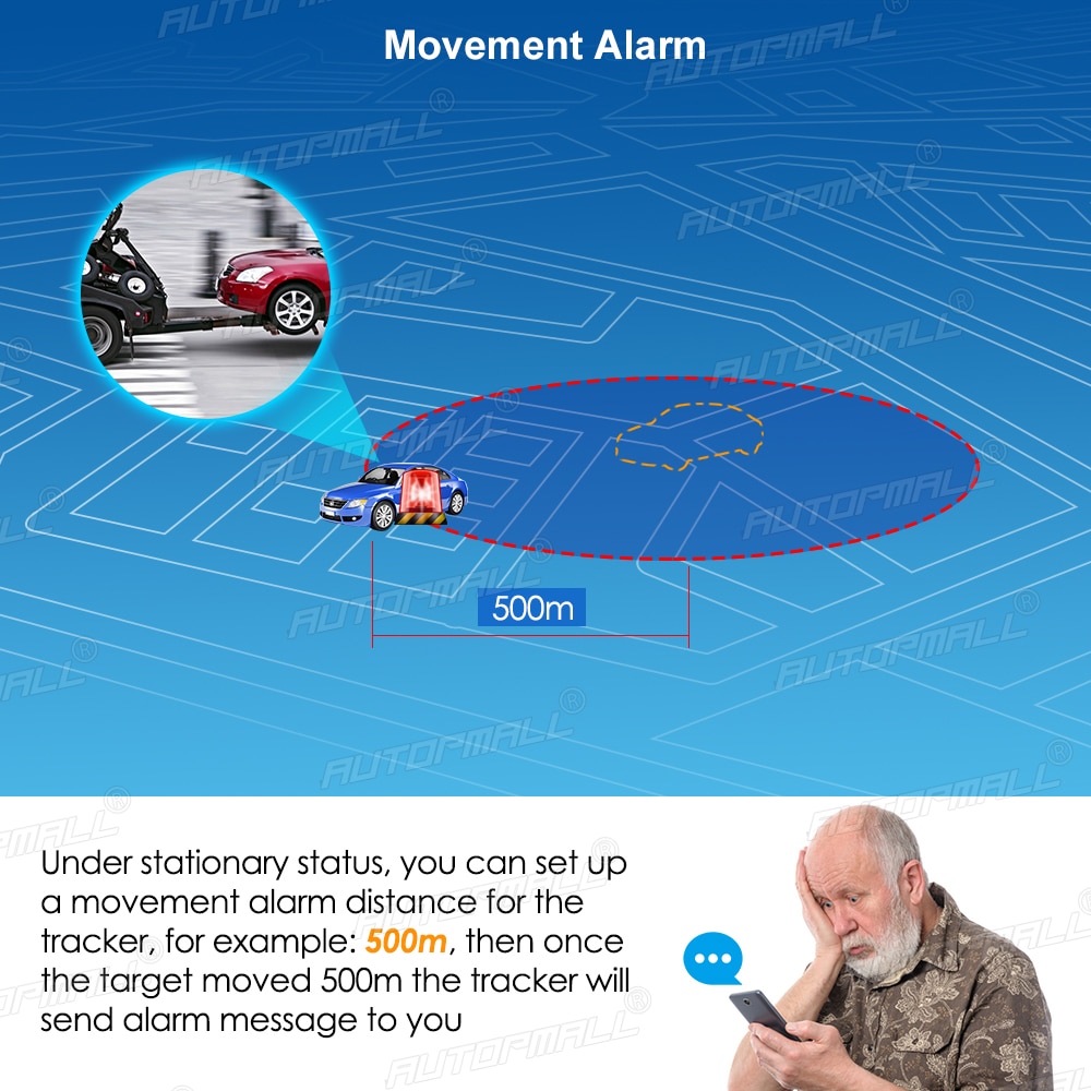 Magnetic 4G GPS tracker usb 10000mAh for Google Maps history waterproof alarm TKSTAR TK905 € 114,73