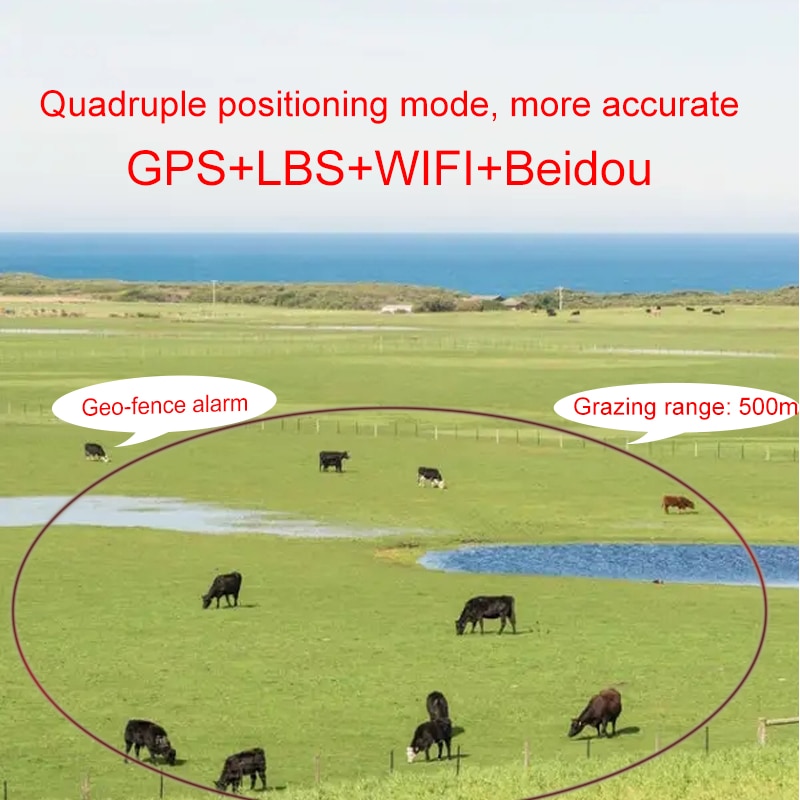 Pet solar GPS 4G tracker 4000mAh cattle cow sheep horse RF-V24 Google Maps € 87,43