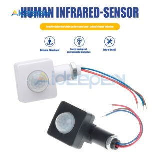 Vienkāršs āra kustības sensora gaismas slēdzis ar regulējamu jutību, laika apgaismojumu 220v 110v