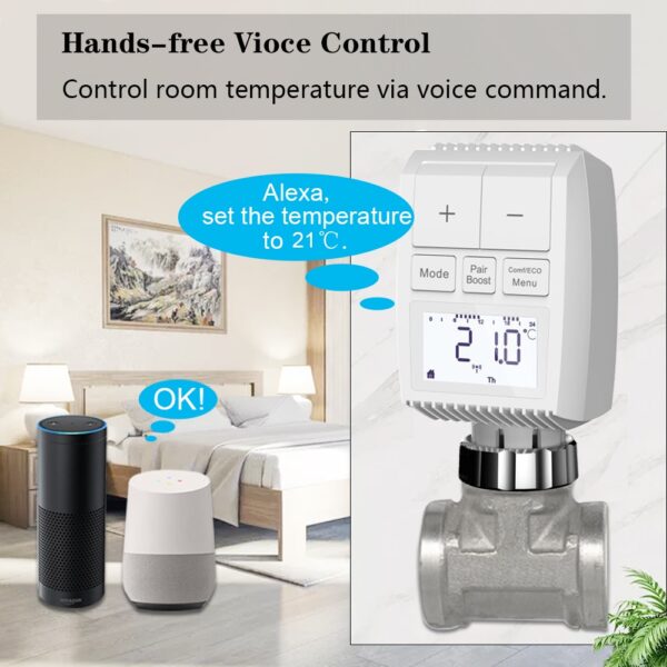 Tuya ZigBee wifi radiator valve thermostat with Smart Life app for home TRV € 36,12