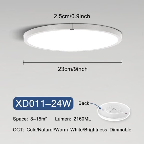 Ultra thin led ceiling lamp 48w 36w 24w 18w 6w - modern panel ceiling lights € 12,17