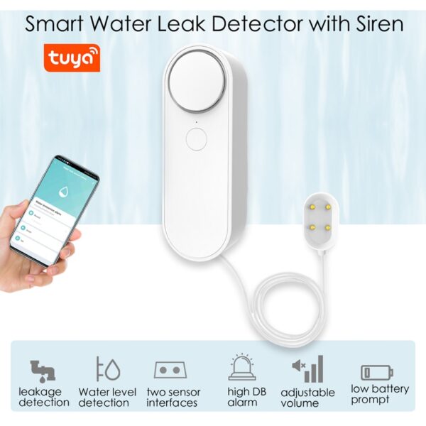 Wifi water leakage sensor with sound alarm and Tuya app € 19,57