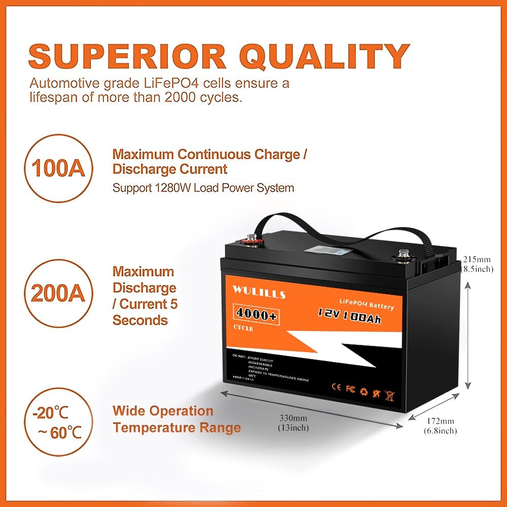 Solar battery lifepo4 lithium ion wulills 12v 24v 48v 100ah 200ah 280ah 300ah € 407,13