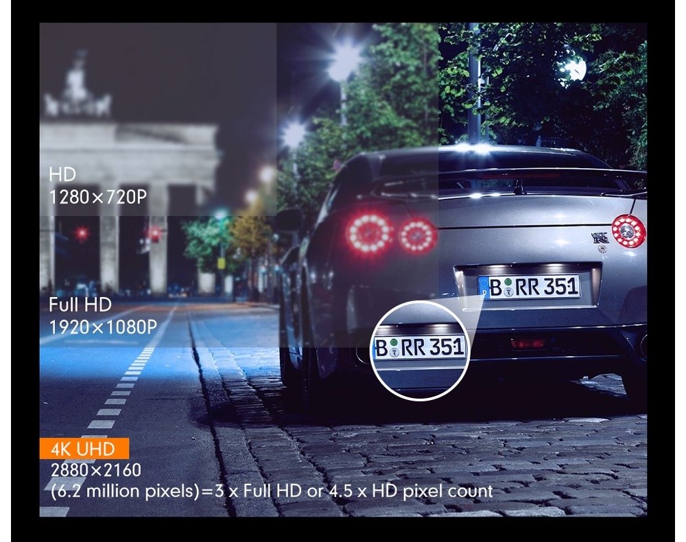 Best car camera gps dvr wifi wdr 4k parking monitor azdome gs63h € 97,97