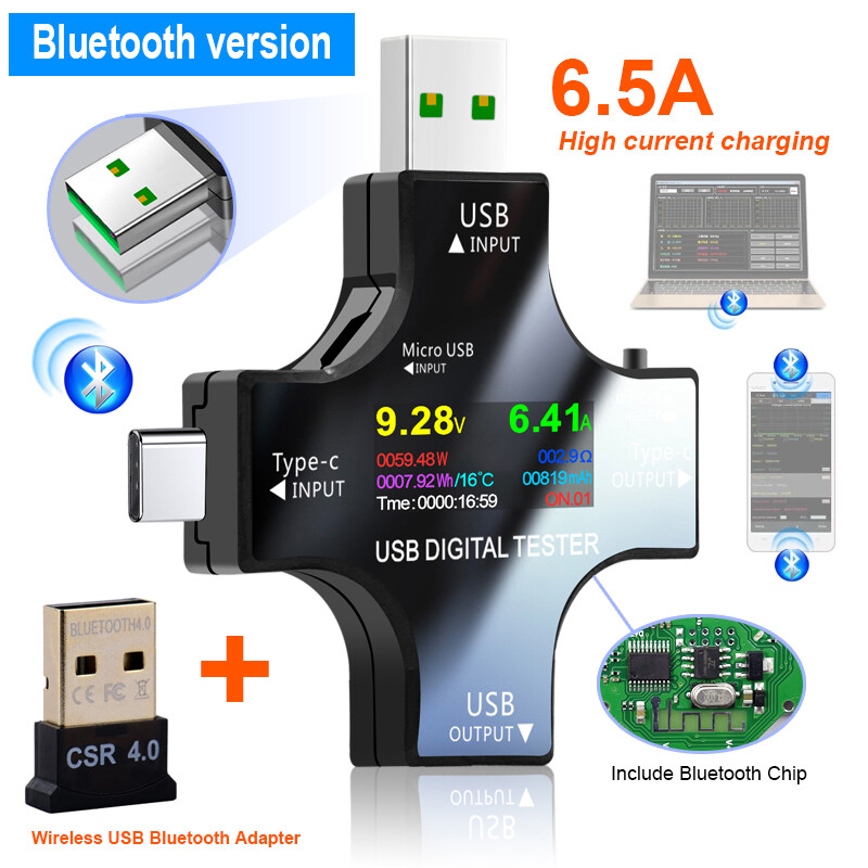 Hidance 12 in 1 usb energy meter tester with bluetooth app € 43,70