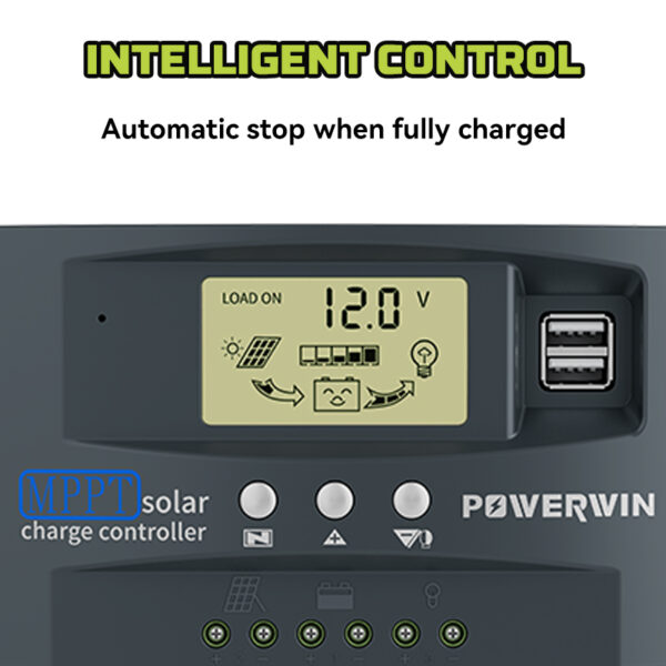 MPPT solar controller 30A 50A 100A 12/24V PowerWin MT30 auto dual usb € 40,81