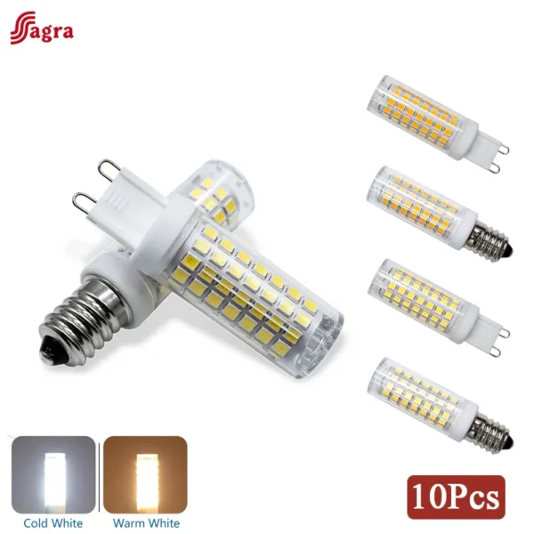 10pcs E14 G9 corn led lamp bulb 110V 220V dimmable