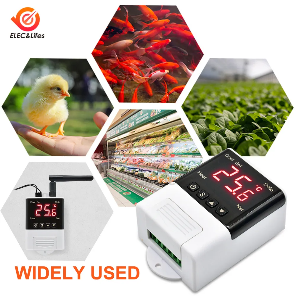 Effective tuya wifi thermometer thermostat 220v/110v 10a for heating and cooling € 30,89
