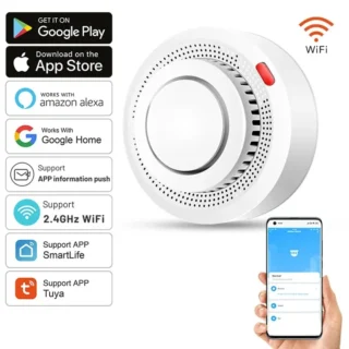 Tuya wifi smoke alarm heat detector smoke remote alarm