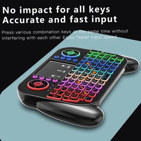 Mini wireless keyboard touchpad for phone tv-box tablet with usb-receiver, bluetooth and backlight € 17,07
