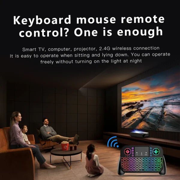 Mini wireless keyboard touchpad for phone tv-box tablet with usb-receiver, bluetooth and backlight € 17,12