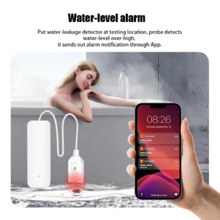 2 pce Tuya wifi wall water leakage detector alarm sensor with Smart Life app