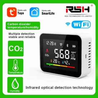 Zigbee/Bluetooth Smart Brightness Thermometer Real-time Light Sensitive  Temperature and Humidity Detector