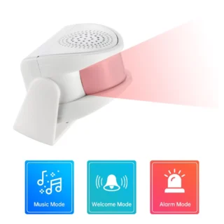 FUERS wireless guest welcome chime alarm doorbell with PIR motion sensor