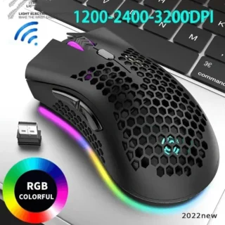 BM600 Rechargeable Wireless RGB Honeycomb Mouse