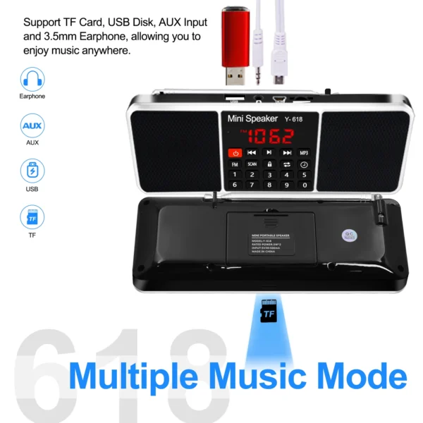 Lefon digital fm radio receiver speaker mp3 player € 36,51