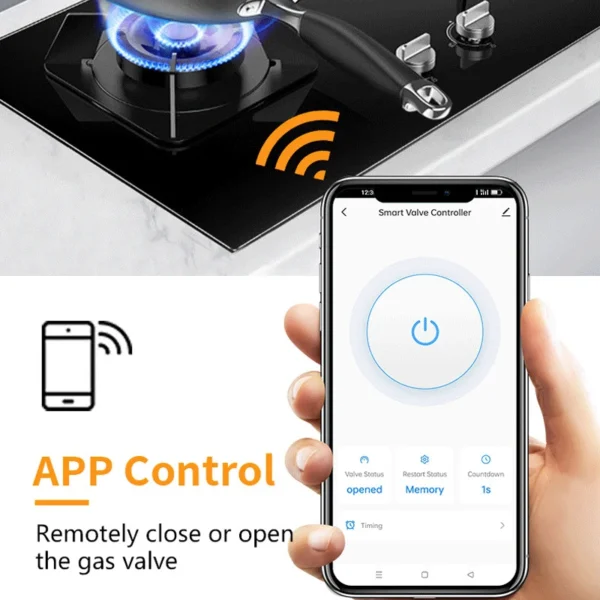 Tuya wifi valve actuator: smart control and automated shut-off gas or water € 47,38