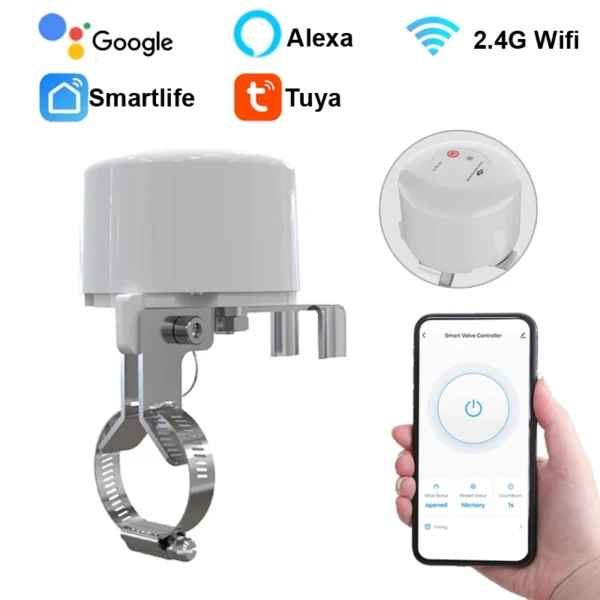 Tuya wifi valve actuator: smart control and automated shut-off gas or water