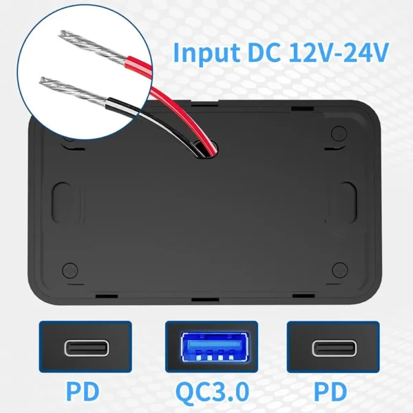 Tll* 12v/24v auto ātrā pd qc lādētāja panelis, kas patiešām darbojas klēpjdatoriem € 15,80