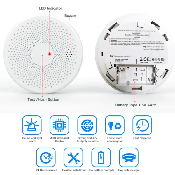 Tll* best smart smoke and co alarm: carbon monoxide and smoke detector € 39,00